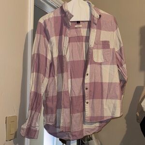 Pink and White Checkered Shirt